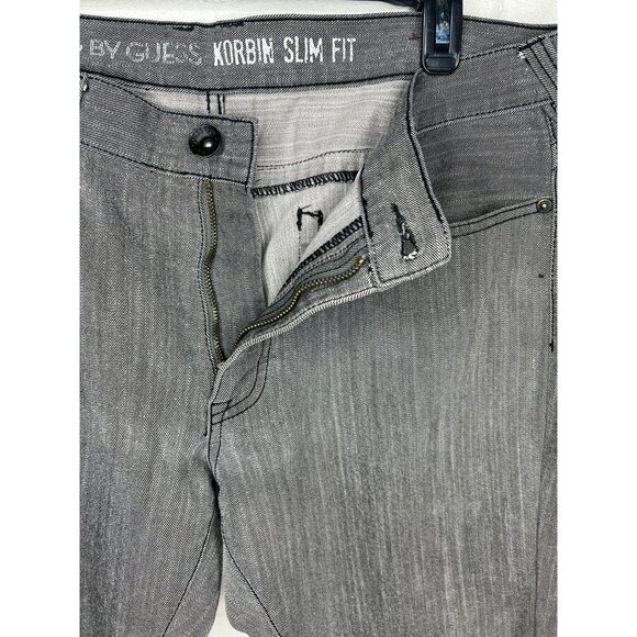 G By Guess Korbin Slim Fit Gray Denim Jeans For Men Size 36X30 - Picture 12 of 15